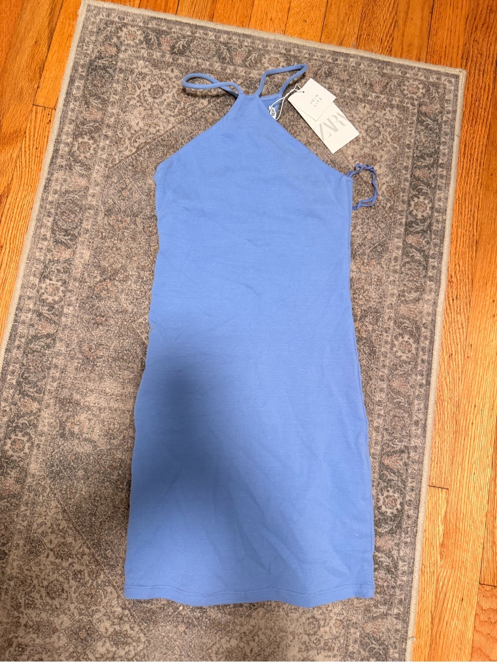 NWT Zara Periwinkle Halter Mini Dress